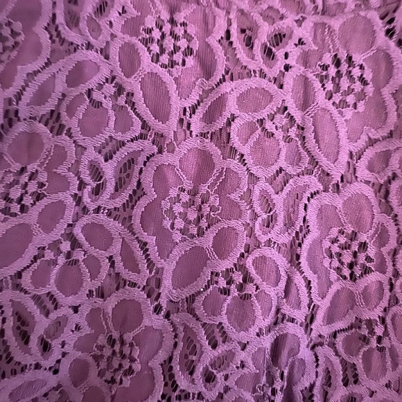 Plum, floral, formal dress - Picture 3 of 6